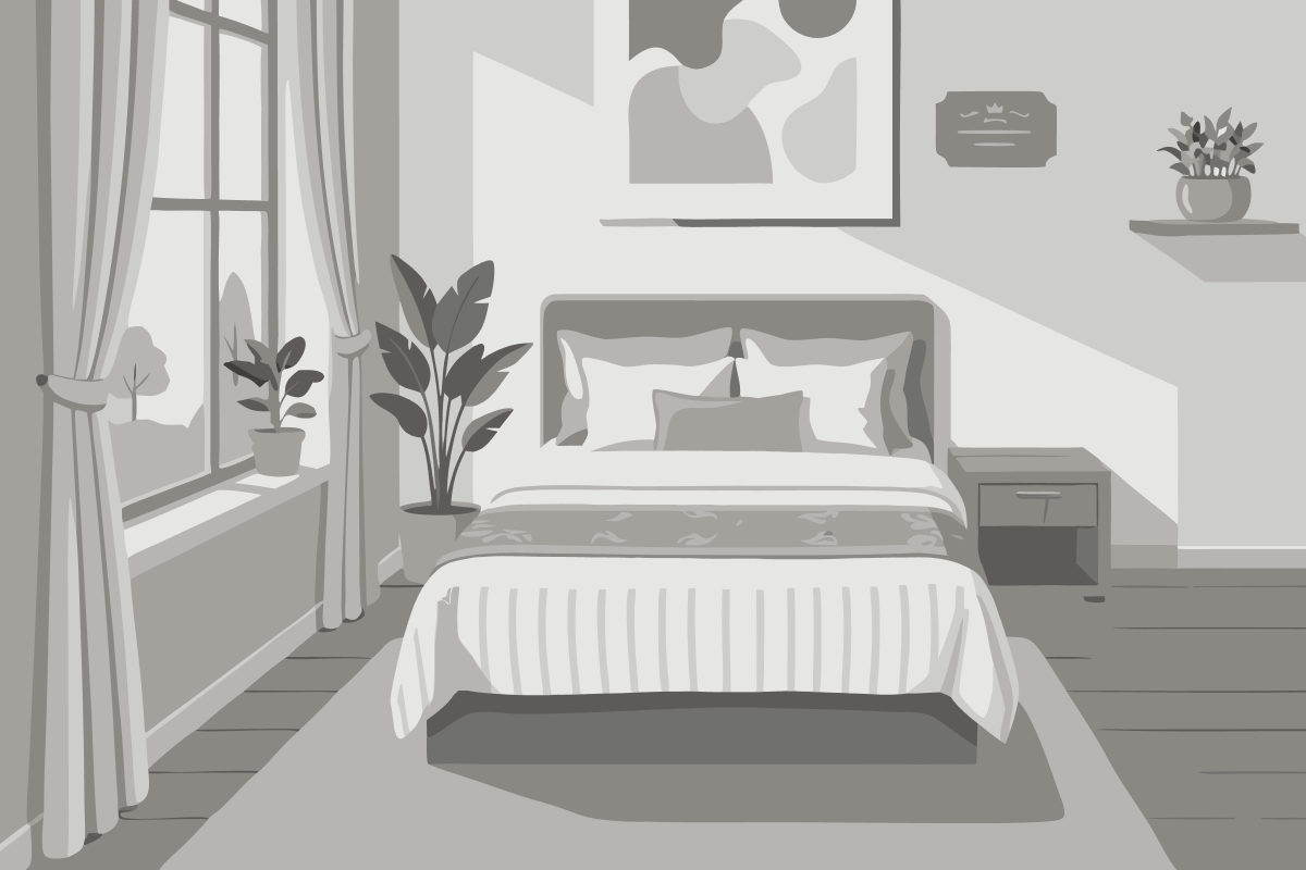 Quarto com 2 Camas de Solteiro e Banheiro Compartilhado